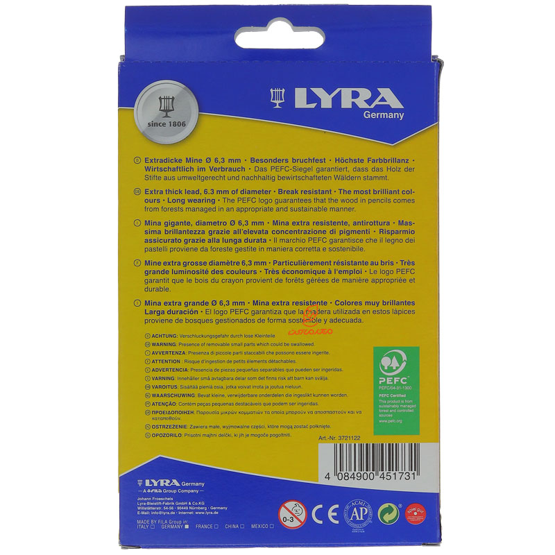 مداد رنگی متالیک 12 رنگ مدل SUPER FERBY لیرا LYRA (3)