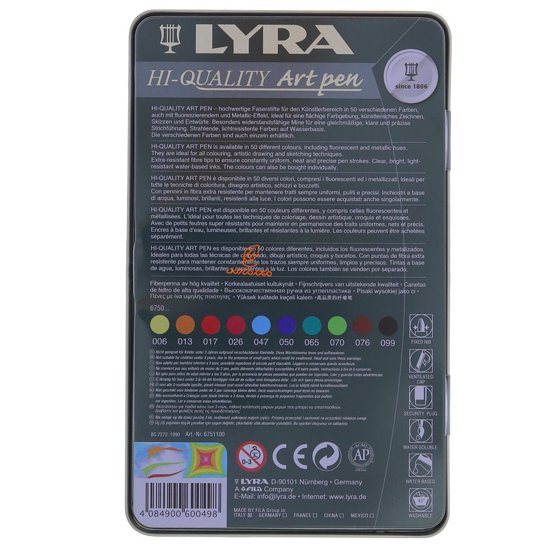 ماژیک طراحی حرفه ای 10 رنگ مدل ART PEN لیرا LYRA (3)