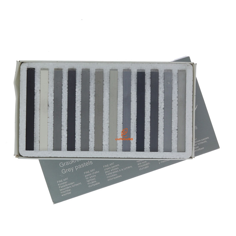 پاستل گچی 12 رنگ سری سفید و مشکی مدل POLYCRAYONS لیرا LYRA (4)