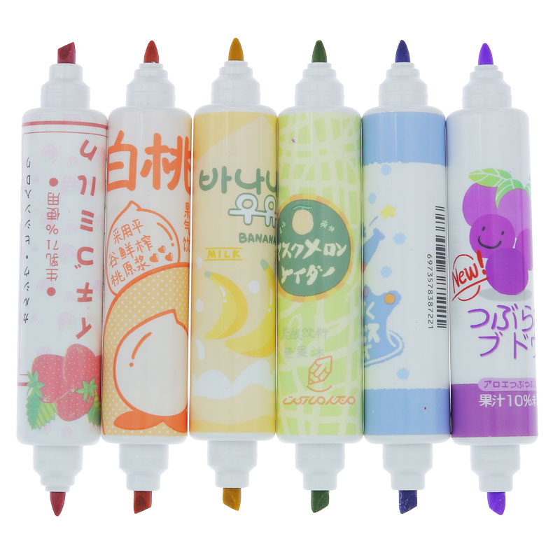 ماژیک علامت گذار 6 رنگ فانتزی طرح شکلات H808 (4)