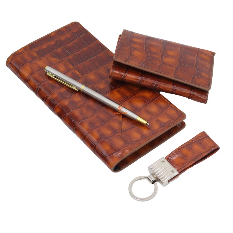 ست مدیریتی 4 تکه (کیف پالتوی+کیف پول، خودکار+جالیدی) چرم کد 73 عرش (4)