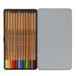 مداد رنگی 12 رنگ جعبه فلزی مدل POLYCOLOR PENCILS لیرا LYRA (5)
