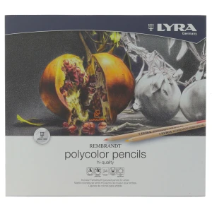 مداد رنگی 24 رنگ جعبه فلزی مدل POLYCOLOR PENCILS لیرا LYRA