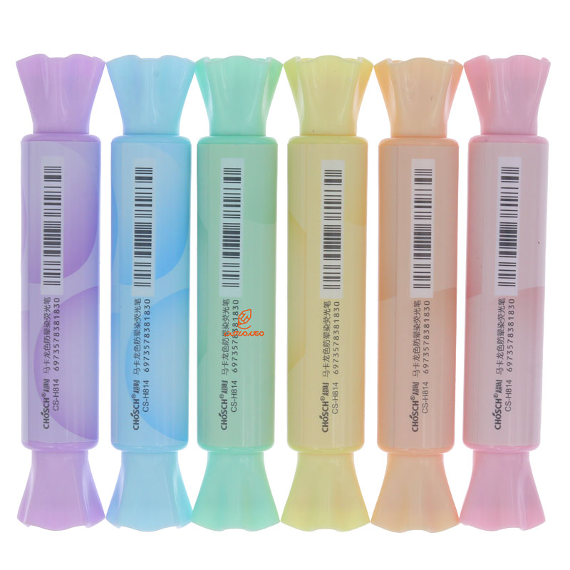 ماژیک علامت گذار 6 رنگ فانتزی طرح شکلات 804 MACAROIN (1)