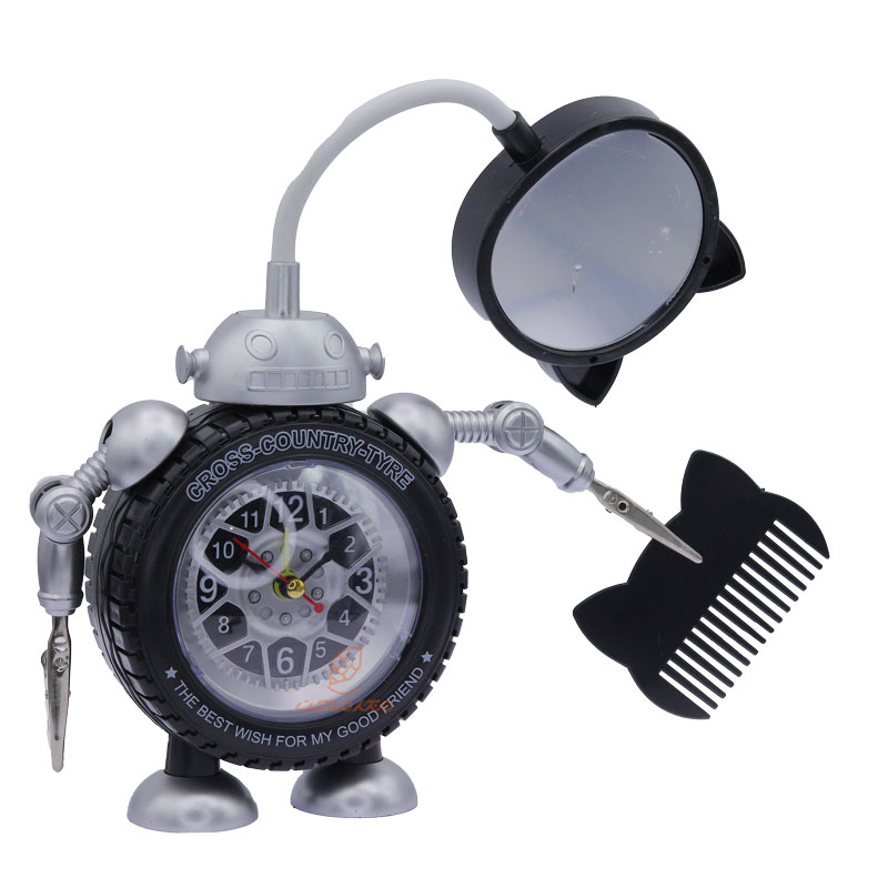 چراغ مطالعه+ساعت رومیزی فانتزی 1051 آدم آهنی (4)