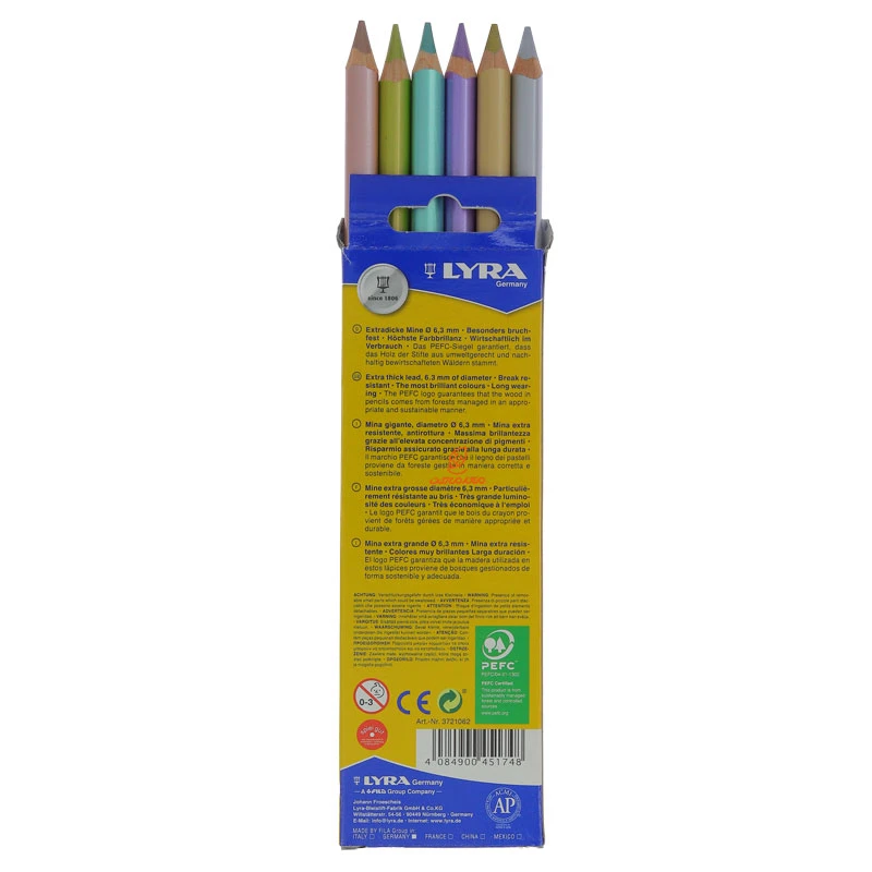مداد رنگی متالیک 6 رنگ مدل SUPER FERBY لیرا LYRA (5)