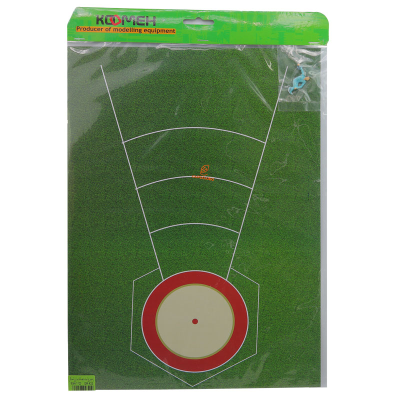 زمین پرتاب دیسک با ورزشکار کومه