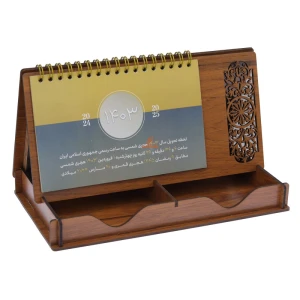 تقویم رومیزی چوبی 1403 کد 4 عرش