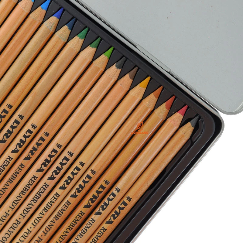 مداد رنگی 24 رنگ جعبه فلزی مدل POLYCOLOR PENCILS لیرا LYRA (6)