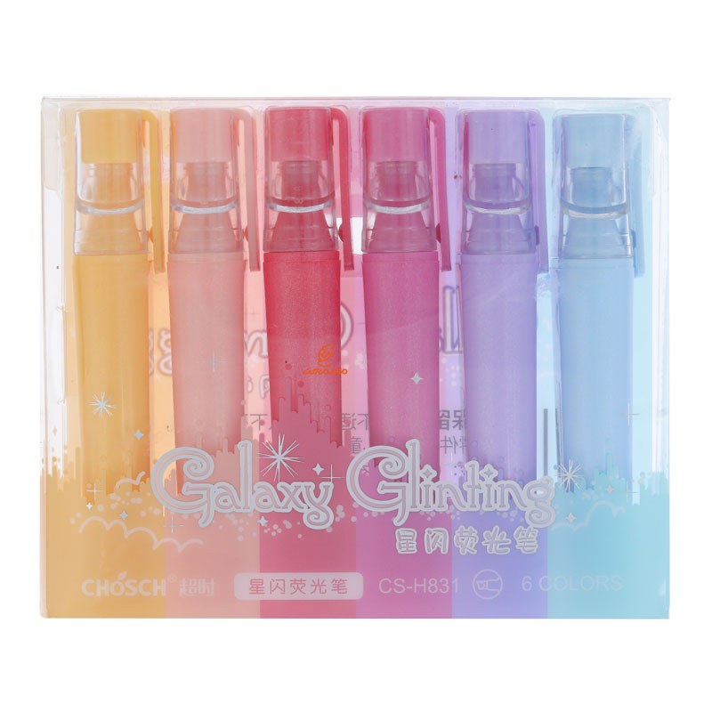 ماژیک علامت گذار 6 عددی شاینی H831 گلکسی