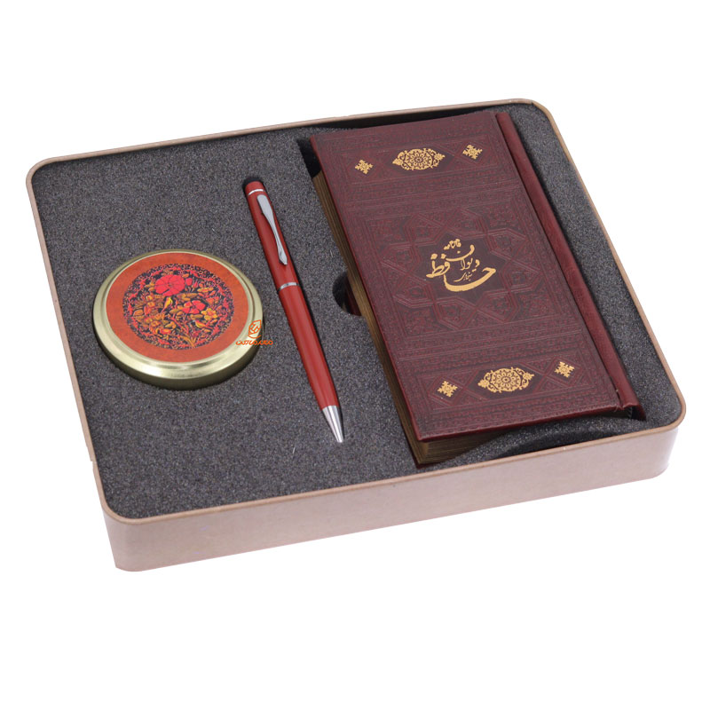 ست کادویی 3 تکه (حافظ+خودکار+شمع) عرش