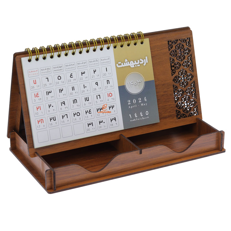 تقویم رومیزی چوبی 1403 کد 3 عرش (1)