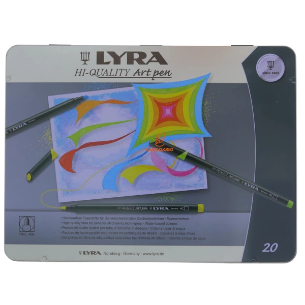 ماژیک طراحی حرفه ای 20 رنگ مدل ART PEN لیرا LYRA