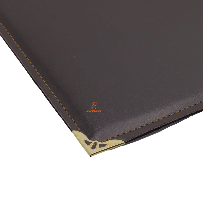 زیردستی چرم (مصنوعی) خوشنویسی قهوه ای تیره (1)