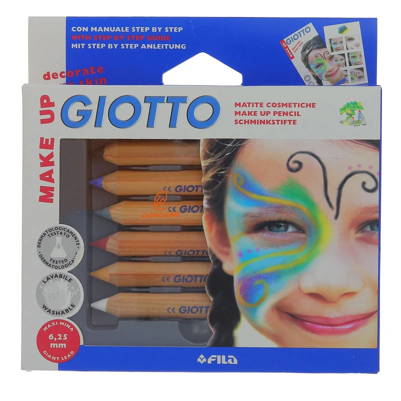 مداد گریم 6 رنگ مدل براق 470200 جیوتو GIOTTO (2)