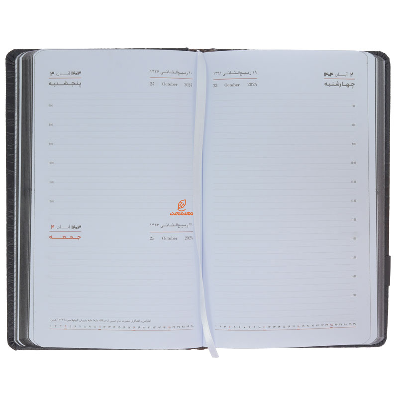 سالنامه (سررسید) 1403 اروپایی ترمو مشکی عرش (1)