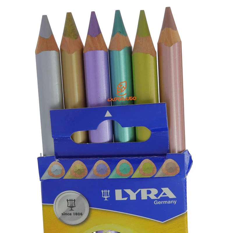 مداد رنگی متالیک 6 رنگ مدل SUPER FERBY لیرا LYRA (1)