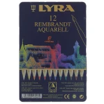 مداد رنگی آبرنگی 12 رنگ جعبه فلزی مدل REMBRANDT AQUARELL لیرا LYRA (2)