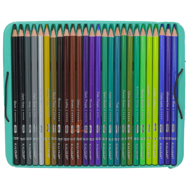 مدادرنگی 50 رنگ جعبه فلزی کالور KALOUR (4)