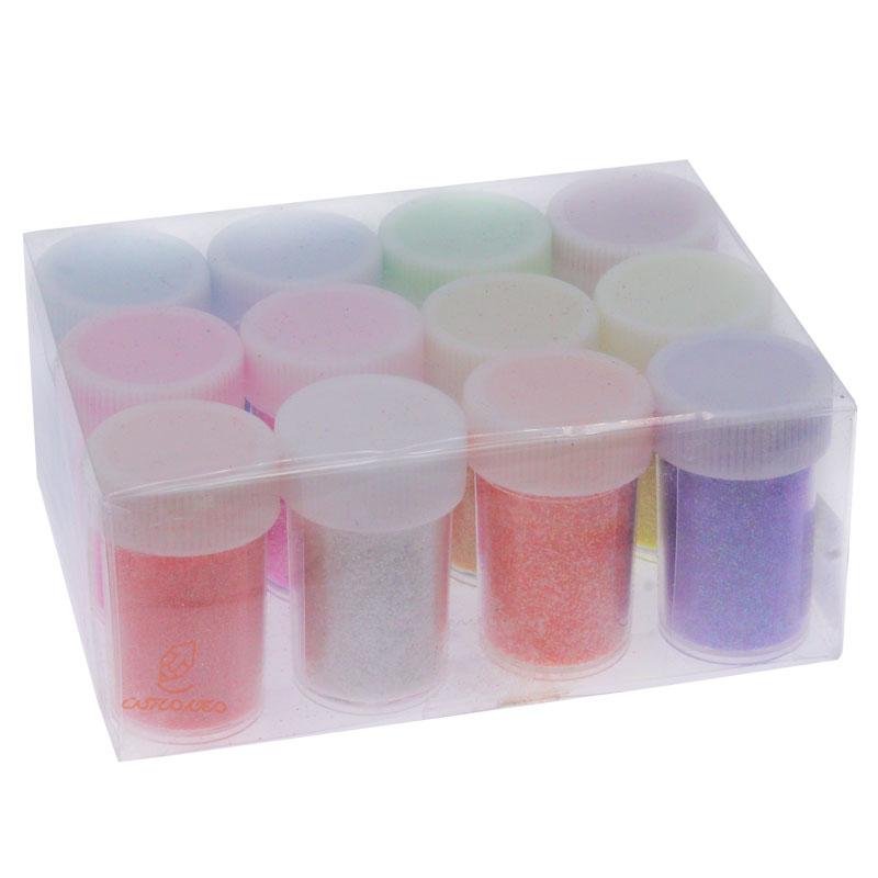 پودر اکلیل 12 رنگ جعبه طلقی (2)