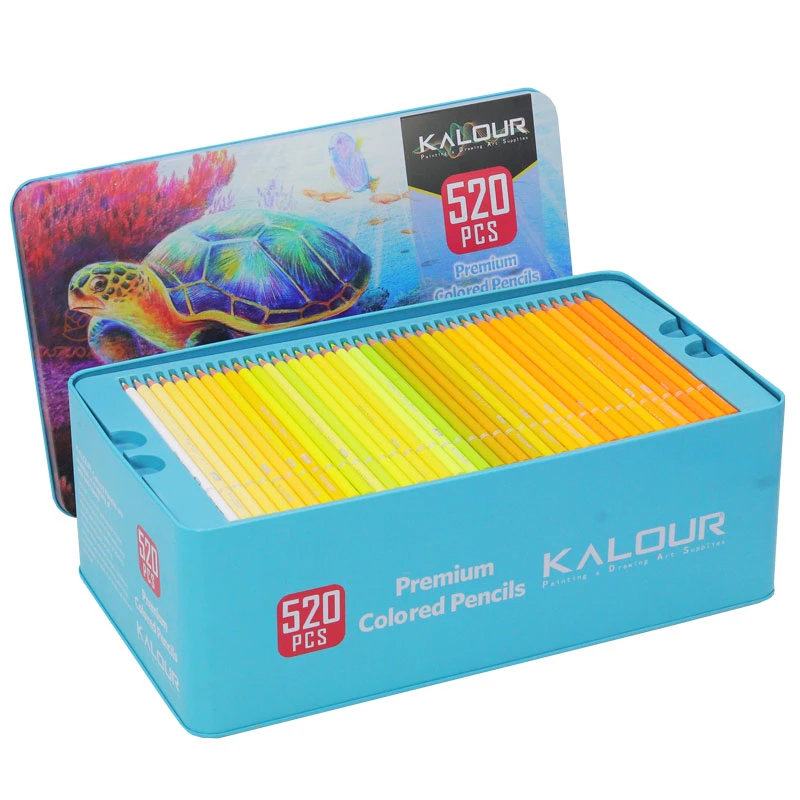 مدادرنگی 520 رنگ جعبه فلزی کالور KALOUR