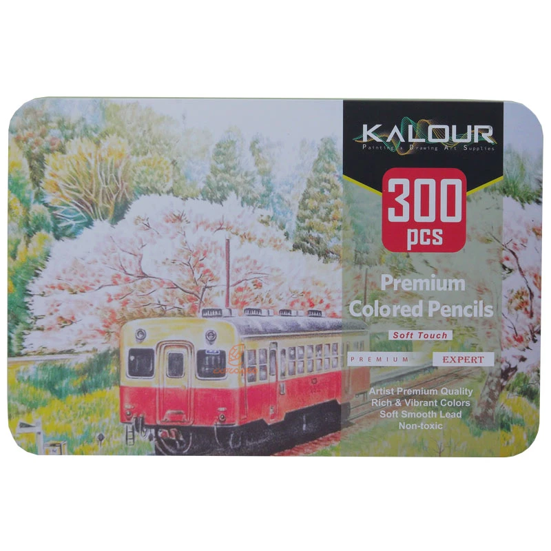 مدادرنگی 300 رنگ جعبه فلزی کالور KALOUR (1)