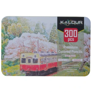 مدادرنگی 300 رنگ جعبه فلزی کالور KALOUR