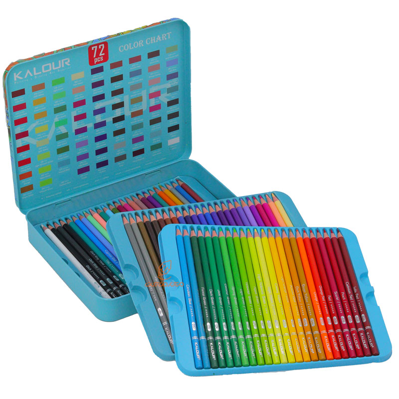 مدادرنگی 72 رنگ جعبه فلزی کالور KALOUR (6)
