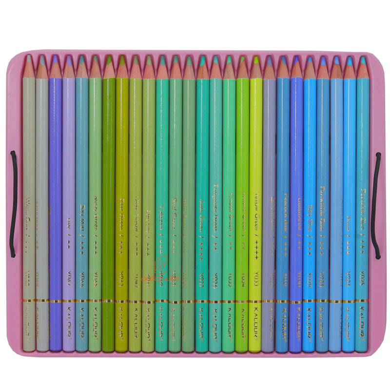 مدادرنگی 50 رنگ پاستلی جعبه فلزی کالور KALOUR (6)