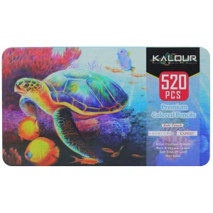 مدادرنگی 520 رنگ جعبه فلزی کالور KALOUR