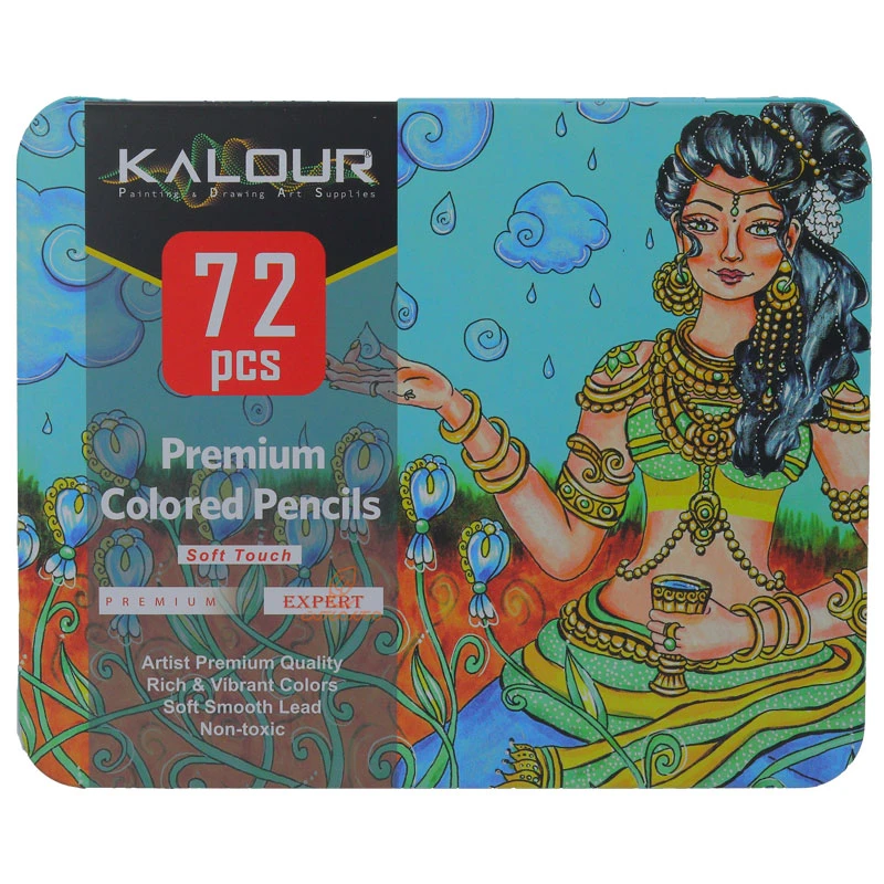 مدادرنگی 72 رنگ جعبه فلزی کالور KALOUR (2)
