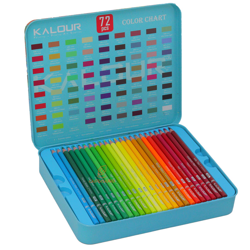 مدادرنگی 72 رنگ جعبه فلزی کالور KALOUR (5)