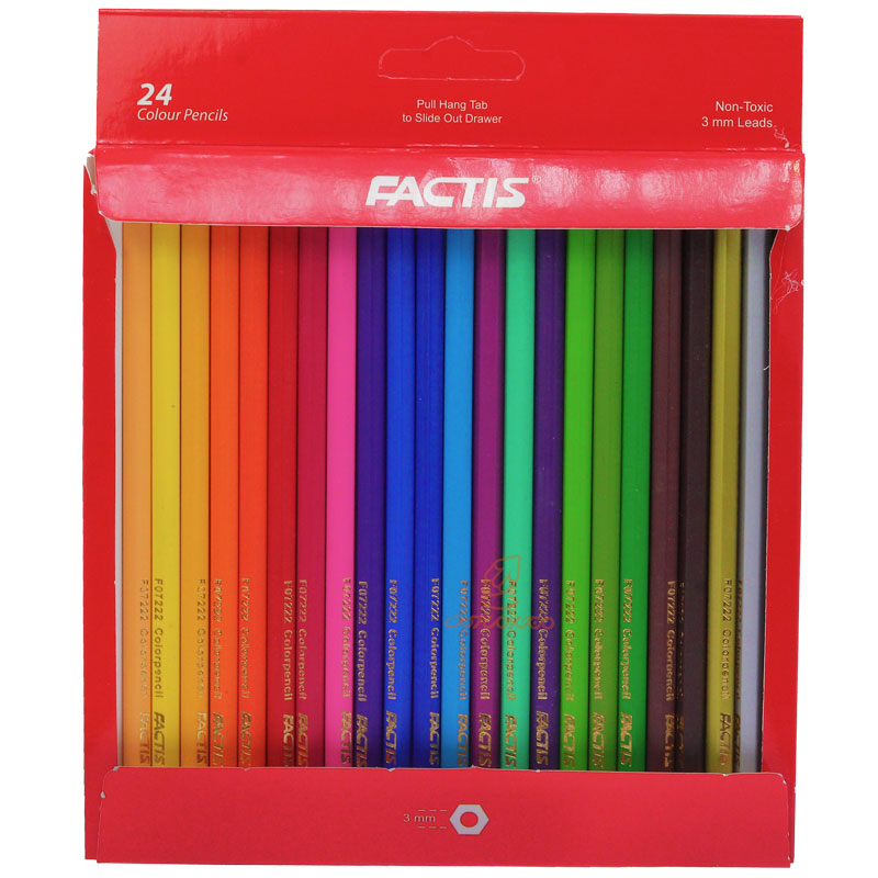 مداد رنگی 24 رنگ جعبه مقوایی طرح دختر سرخ پوست فکتیس (5)