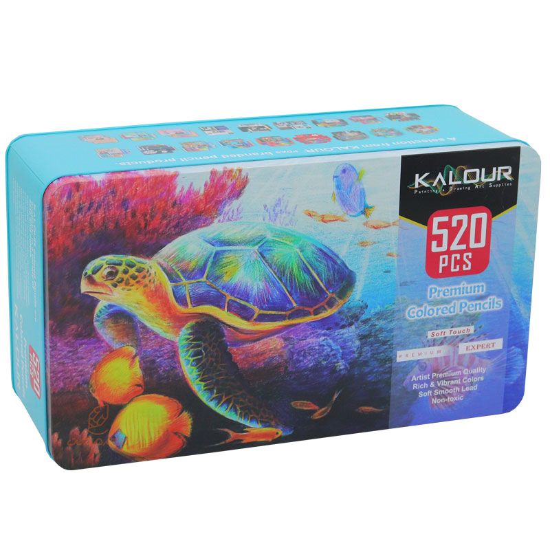 مدادرنگی 520 رنگ جعبه فلزی کالور KALOUR