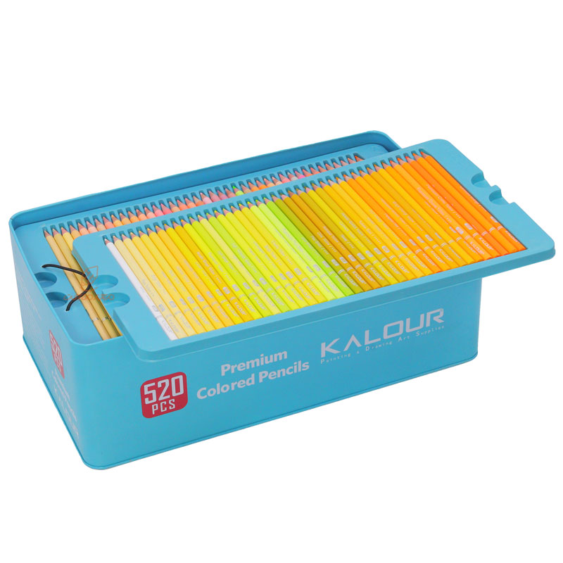 مدادرنگی 520 رنگ جعبه فلزی کالور KALOUR