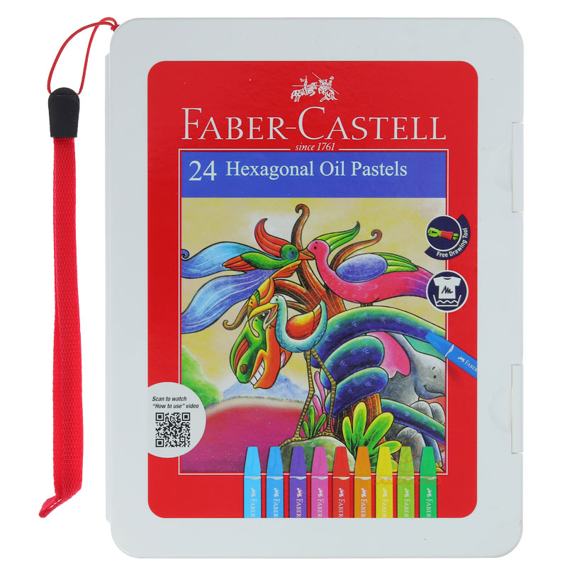 پاستل روغنی 24 رنگ فابر کاستل