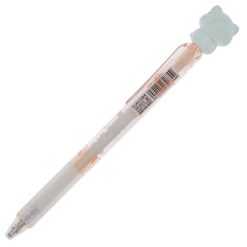 خودکار پاکن دار فانتزی کرمی طرح گربه KUKI KK-6870 (2)