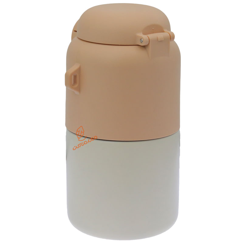 فلاسک استیل 530 میل کرمی طرح خرس 719. (2)