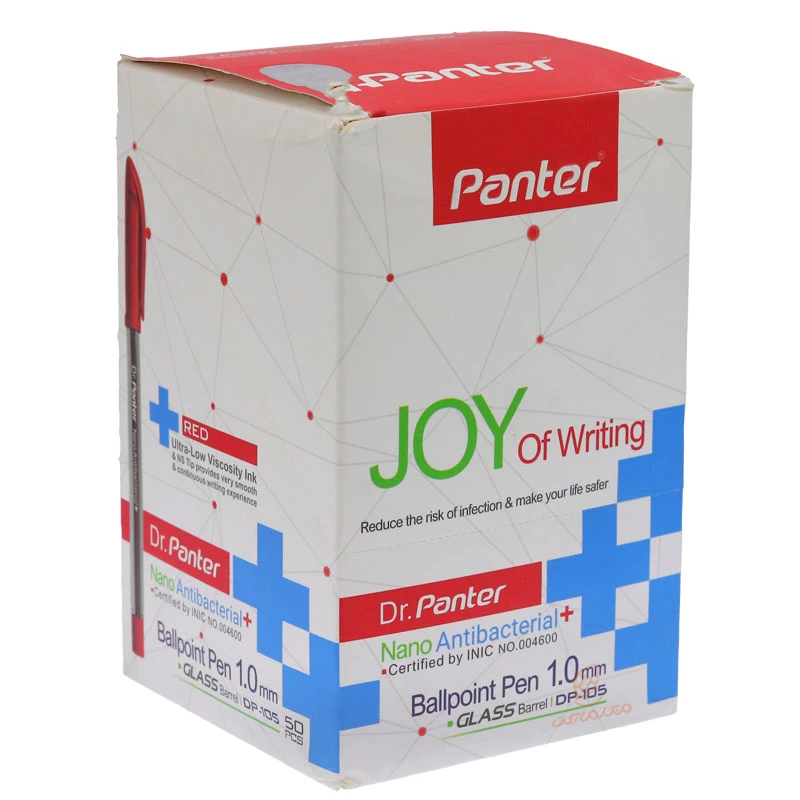 خودکار قرمز 1.0 فوق روان بسته 50 عددی دکتر پنتر PANTER (1)