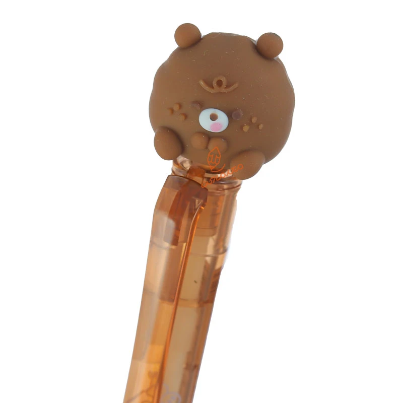 خودکار پاکن دار فانتزی قهوه ای طرح خرس KUKI KK-6870 (3)