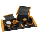 ست اداری چوب و فلز 13 تیکه قهوه ای روشن وافر VAFER VZ-313 (1)