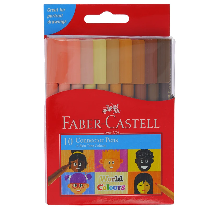 ماژیک رنگ آمیزی 10 رنگ طیف پوست فابرکاستل مدل Connector Pens (1)