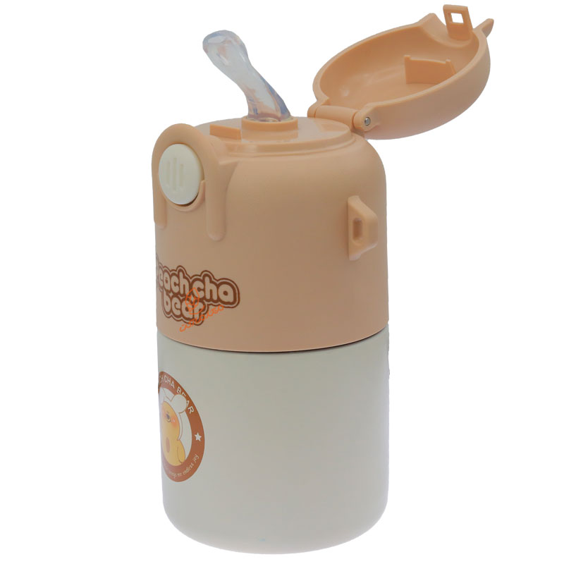 فلاسک استیل 530 میل کرمی طرح خرس 719. (3)