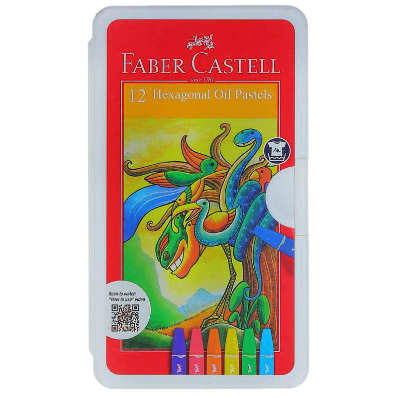 پاستل روغنی 12 رنگ فابرکاستل