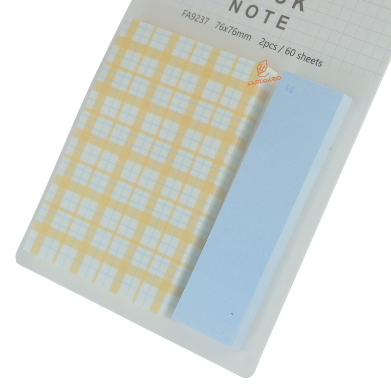 پست ایت فانتزی زرد طرح چهارخونه اسکول فنس 9237 (3)