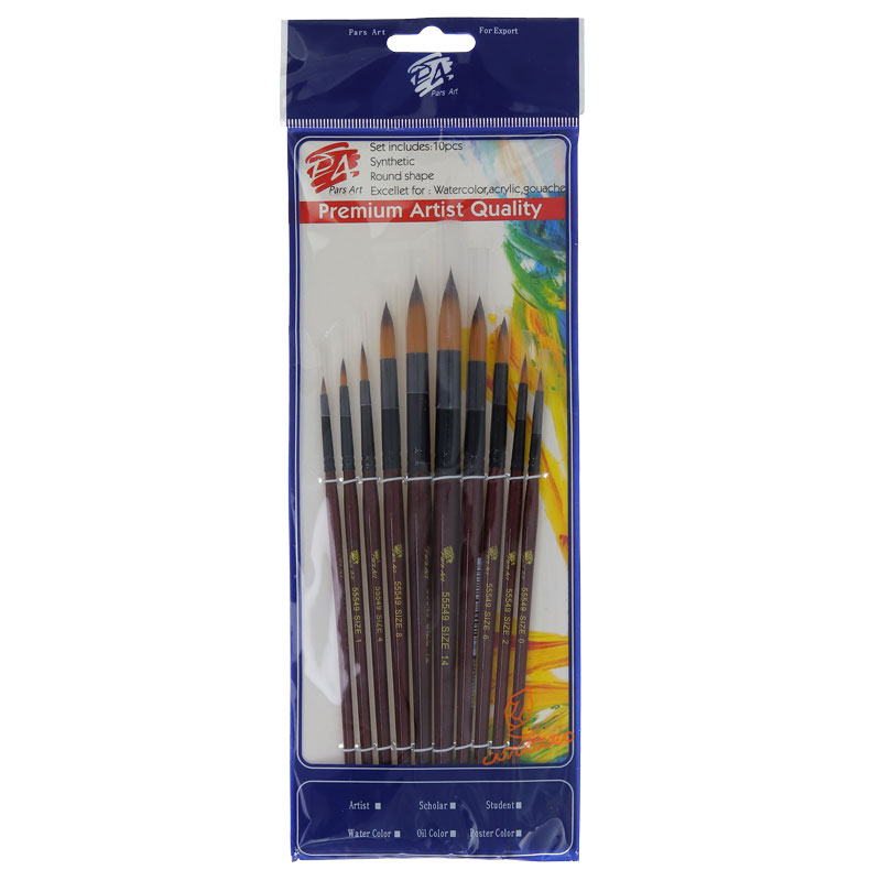 ست قلمو 10 عددی سر گرد پارس آرت