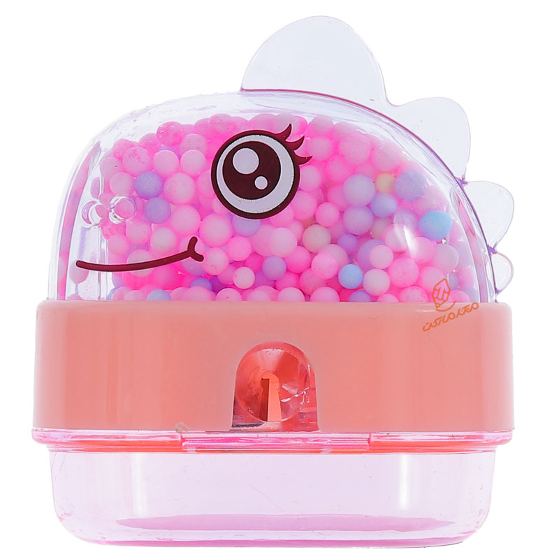 تراش مخزن دار فانتزی صورتی طرح دایناسور 5859 (2)