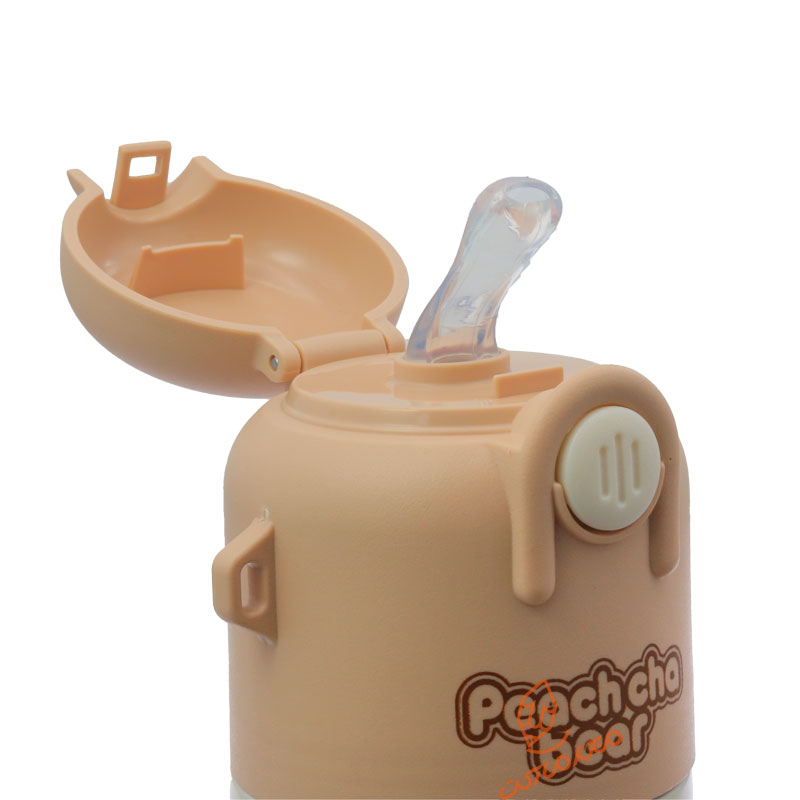 فلاسک استیل 530 میل کرمی طرح خرس 719. (4)