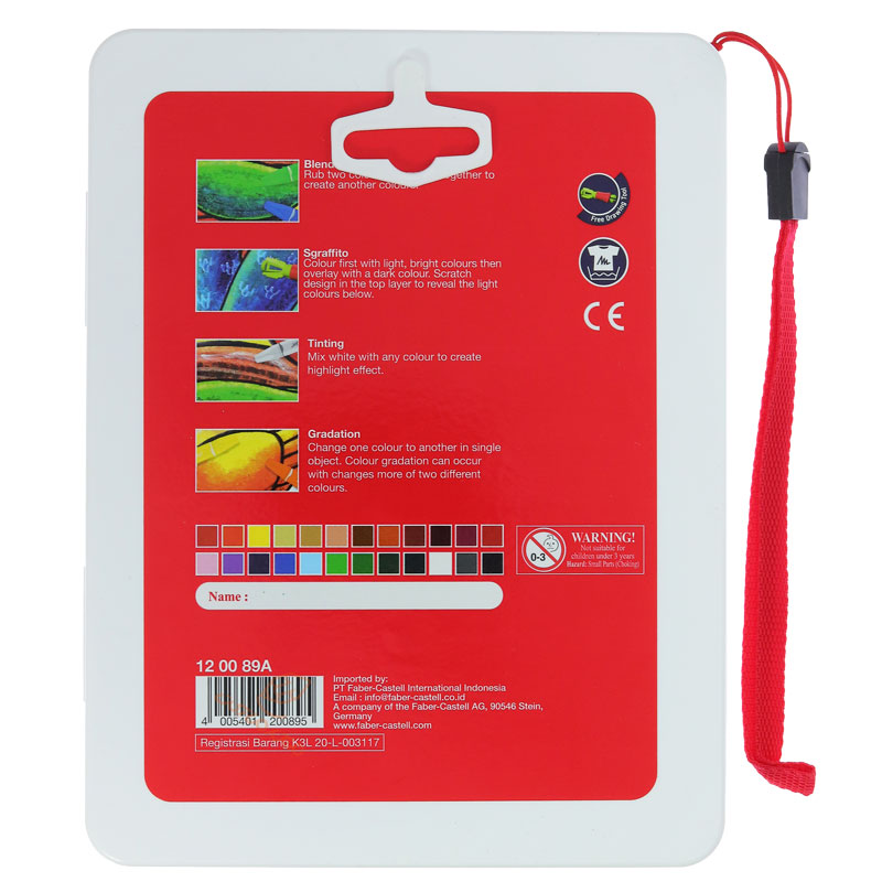 پاستل روغنی 24 رنگ فابر کاستل