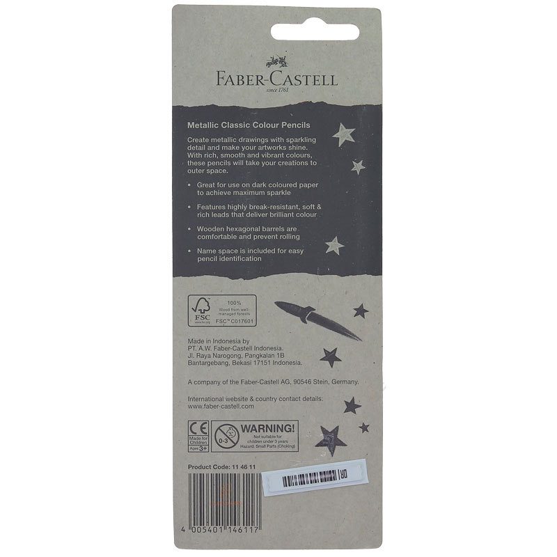 مداد 5 رنگی متالیک فابرکاستل